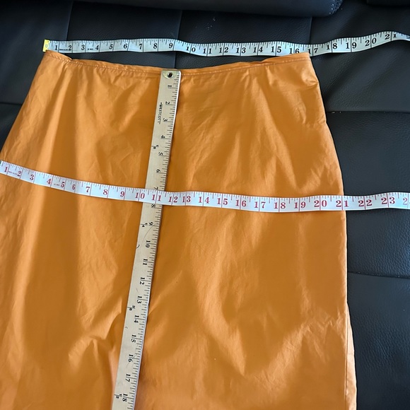 Banana Republic 💯 Cotton Pencil Cut Apricot Color Skirt Size 14 - Picture 3 of 7
